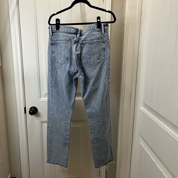 FRAME Denim Le Piper Straight Leg Raw Hem Jeans in Richlake Wash WOMEN'S 29 - Picture 6 of 11